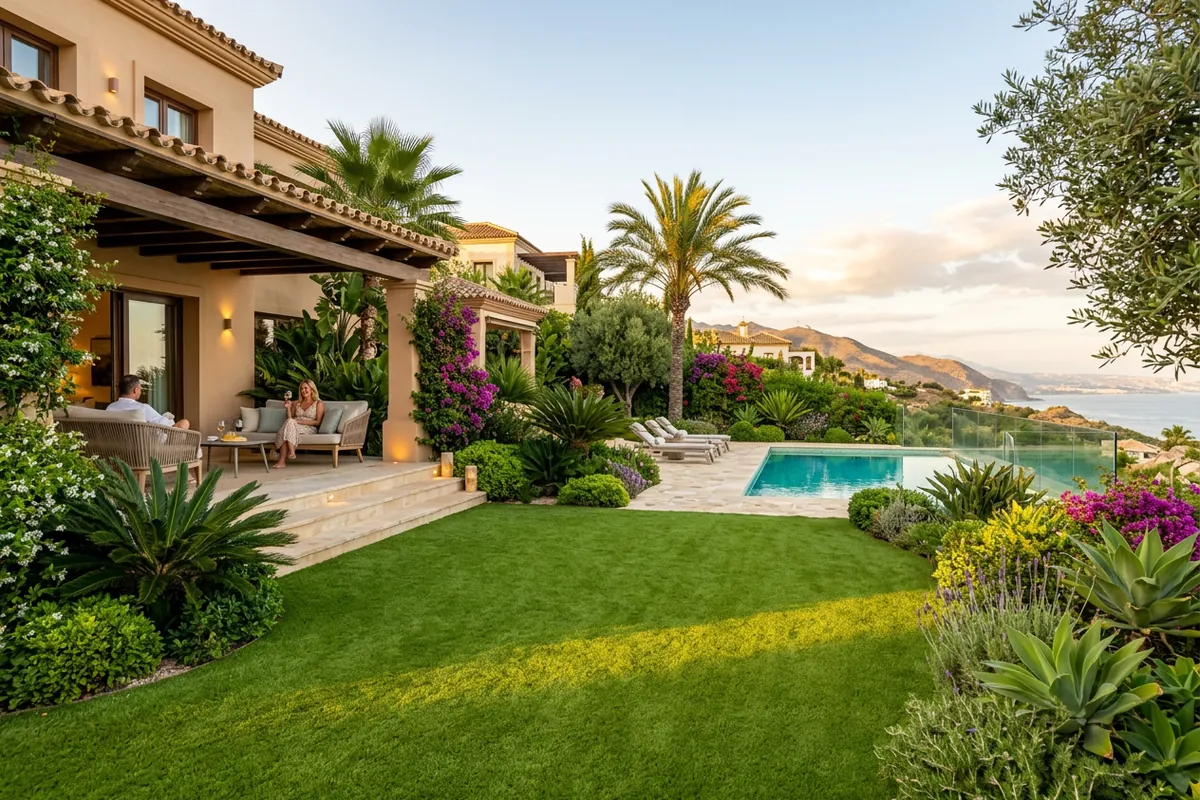 Artificial Grass setup on a Mediterranean terrace in Benalmádena, Málaga