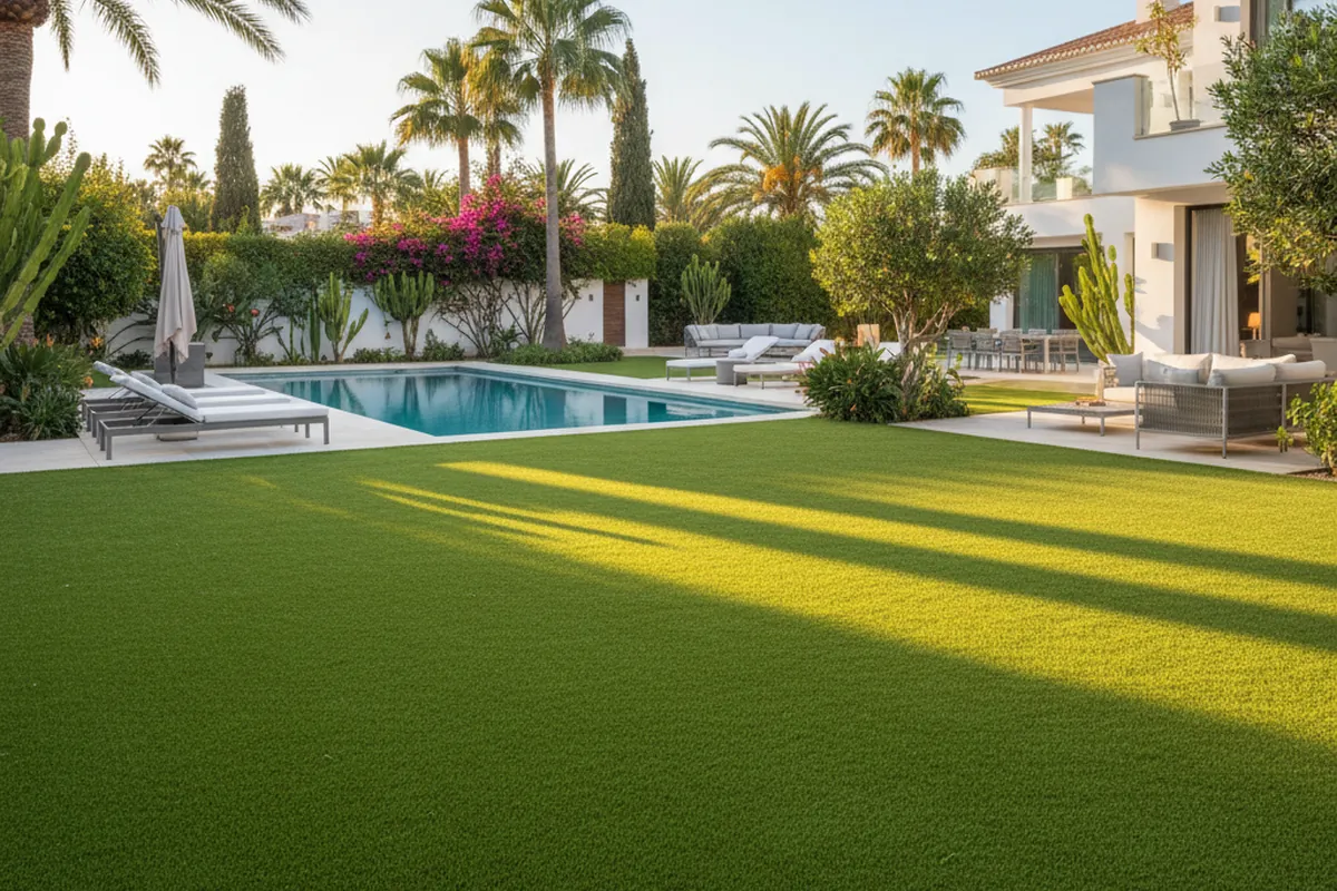 Artificial Grass setup on a Mediterranean terrace in Estepona, Málaga