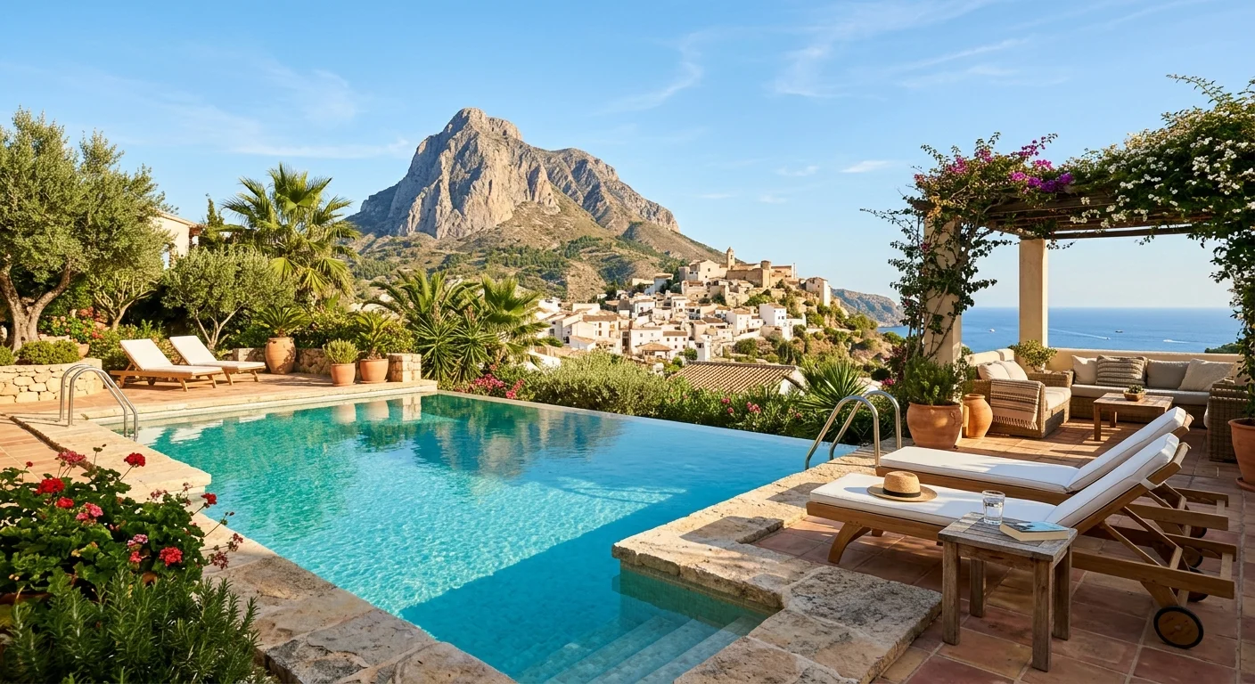 Swimming Pools setup on a Mediterranean terrace in Finestrat, Alicante