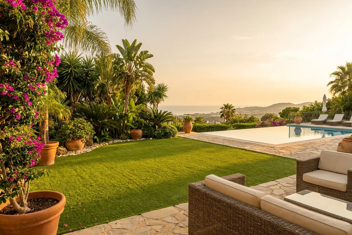 Artificial Grass setup on a Mediterranean terrace in Fuengirola, Málaga