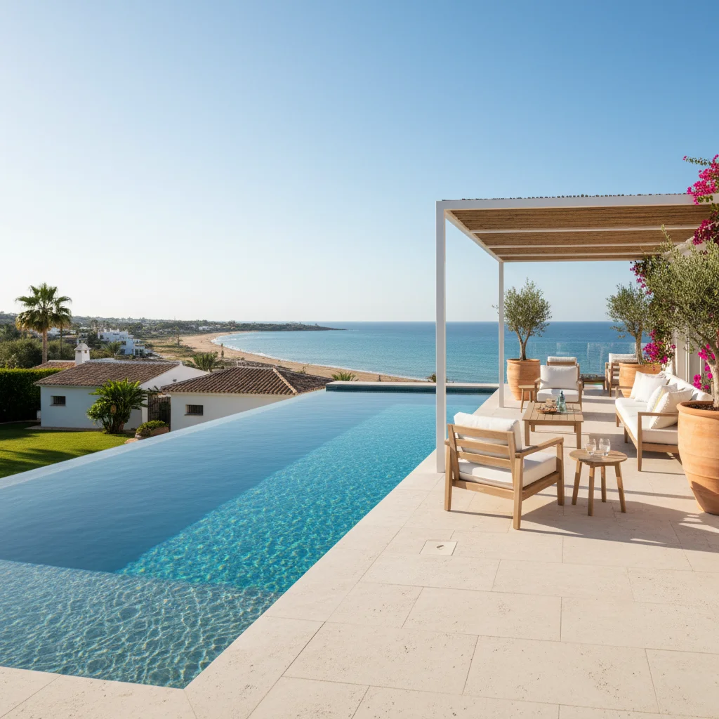 Swimming Pools setup on a Mediterranean terrace in Pilar de la Horadada, Alicante