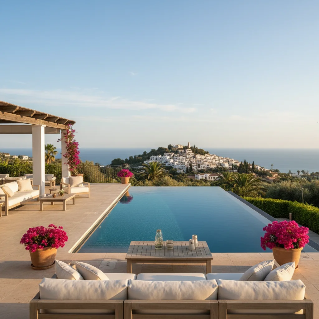 Swimming Pools setup on a Mediterranean terrace in San Miguel de Salinas, Alicante